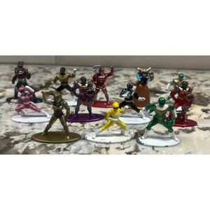 Vintage Power Rangers/ Villians Miniature Metal/ Diecast Figurine Set Of‎ 12